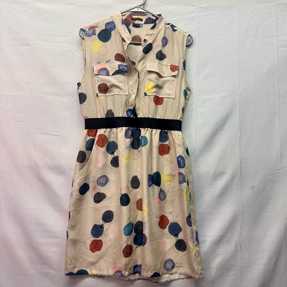 Theory Multicolor 100% silk Polka‎ Dot Mini Dress